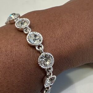 Dazzling Silver Crystal Bracelet